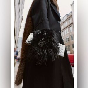 Zara Faux Fur Jeweled Mittens